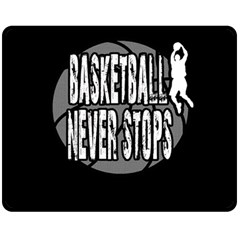 Basketball Never Stops Fleece Blanket (medium)  by Valentinaart