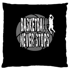 Basketball Never Stops Standard Flano Cushion Case (two Sides) by Valentinaart