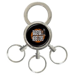 Basketball Never Stops 3-ring Key Chains by Valentinaart