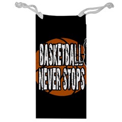 Basketball Never Stops Jewelry Bag by Valentinaart