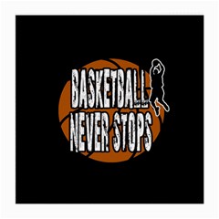 Basketball Never Stops Medium Glasses Cloth (2-side) by Valentinaart