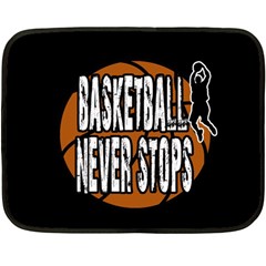 Basketball Never Stops Double Sided Fleece Blanket (mini)  by Valentinaart