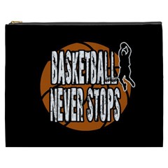 Basketball Never Stops Cosmetic Bag (xxxl) 