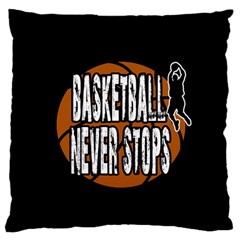 Basketball Never Stops Standard Flano Cushion Case (two Sides) by Valentinaart