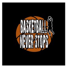 Basketball Never Stops Large Satin Scarf (square) by Valentinaart