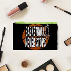 Basketball Never Stops Cosmetic Bag (xs) by Valentinaart