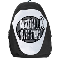 Basketball Never Stops Backpack Bag by Valentinaart