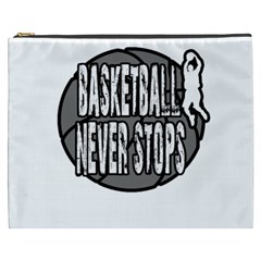 Basketball Never Stops Cosmetic Bag (xxxl) 