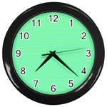 Decorative lines pattern Wall Clocks (Black) Front