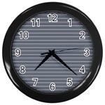 Decorative lines pattern Wall Clocks (Black) Front