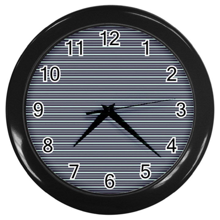 Decorative lines pattern Wall Clocks (Black)