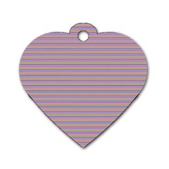 Decorative Lines Pattern Dog Tag Heart (one Side) by Valentinaart