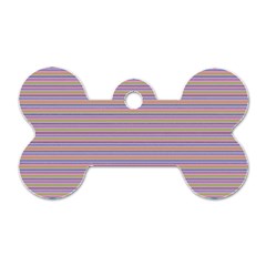 Decorative Lines Pattern Dog Tag Bone (one Side)