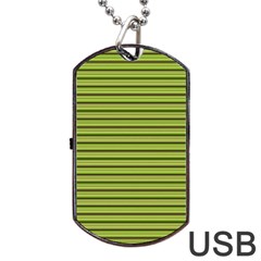 Decorative lines pattern Dog Tag USB Flash (One Side)