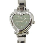 Decorative lines pattern Heart Italian Charm Watch Front