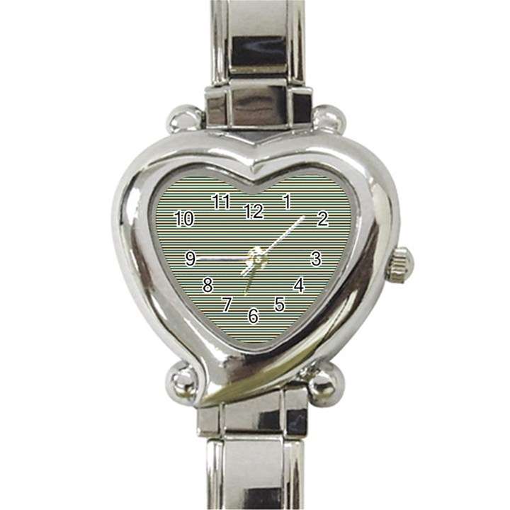 Decorative lines pattern Heart Italian Charm Watch