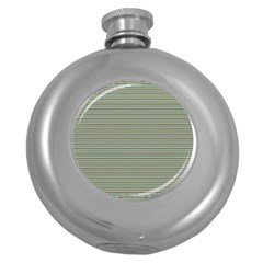 Decorative Lines Pattern Round Hip Flask (5 Oz)