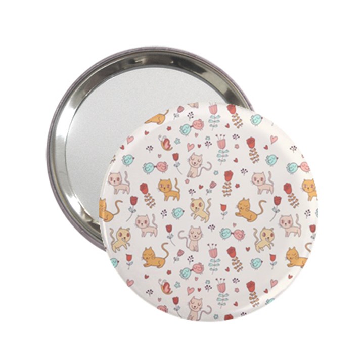 Kittens and birds and floral  patterns 2.25  Handbag Mirrors