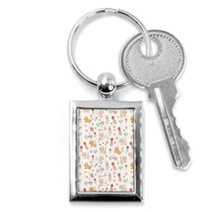 Kittens And Birds And Floral  Patterns Key Chains (rectangle)  by TastefulDesigns