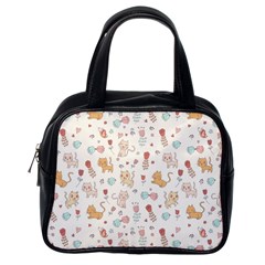 Kittens And Birds And Floral  Patterns Classic Handbags (one Side) by TastefulDesigns