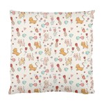 Kittens and birds and floral  patterns Standard Cushion Case (Two Sides) Front