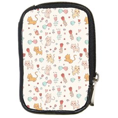 Kittens And Birds And Floral  Patterns Compact Camera Cases by TastefulDesigns