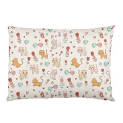 Kittens And Birds And Floral  Patterns Pillow Case (two Sides) by TastefulDesigns