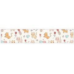 Kittens And Birds And Floral  Patterns Flano Scarf (large) by TastefulDesigns