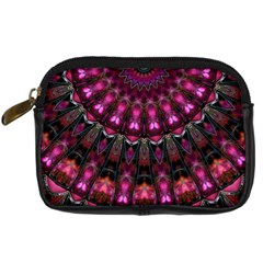 Pink Vortex Half Kaleidoscope  Digital Camera Cases by KirstenStar