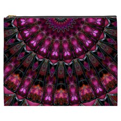 Pink Vortex Half Kaleidoscope  Cosmetic Bag (xxxl) 