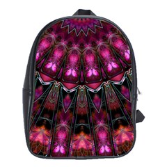 Pink Vortex Half Kaleidoscope  School Bags (xl) 