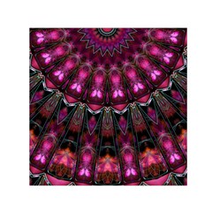 Pink Vortex Half Kaleidoscope  Small Satin Scarf (square) by KirstenStar