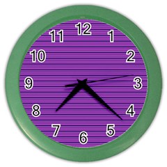 Decorative Lines Pattern Color Wall Clocks by Valentinaart