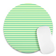 Decorative Lines Pattern Round Mousepads by Valentinaart