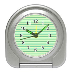 Decorative Lines Pattern Travel Alarm Clocks by Valentinaart