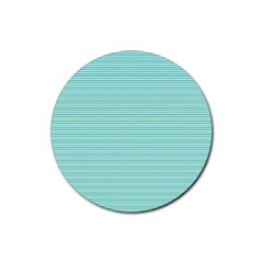 Decorative Lines Pattern Rubber Round Coaster (4 Pack)  by Valentinaart