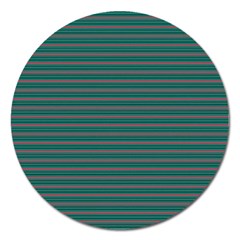 Decorative Lines Pattern Magnet 5  (round)