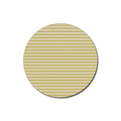 Decorative lines pattern Rubber Round Coaster (4 pack) 