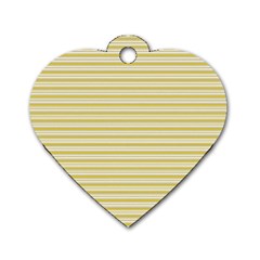 Decorative lines pattern Dog Tag Heart (One Side)