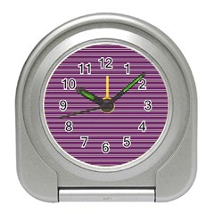 Decorative Lines Pattern Travel Alarm Clocks by Valentinaart