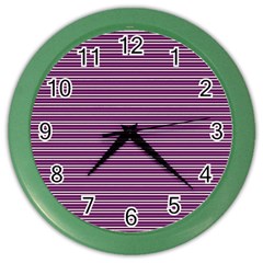 Decorative Lines Pattern Color Wall Clocks by Valentinaart