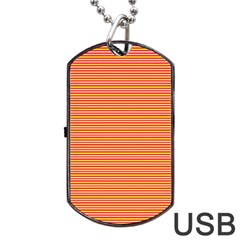 Decorative Lines Pattern Dog Tag Usb Flash (two Sides) by Valentinaart