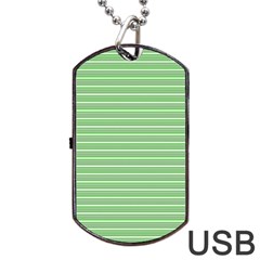 Decorative Lines Pattern Dog Tag Usb Flash (one Side) by Valentinaart