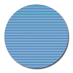 Decorative Lines Pattern Round Mousepads by Valentinaart