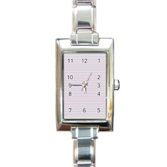 Decorative Lines Pattern Rectangle Italian Charm Watch by Valentinaart