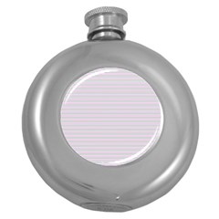 Decorative Lines Pattern Round Hip Flask (5 Oz) by Valentinaart