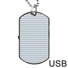 Decorative Line Pattern Dog Tag Usb Flash (one Side) by Valentinaart