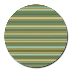 Decorative Line Pattern Round Mousepads by Valentinaart