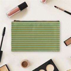 Decorative Line Pattern Cosmetic Bag (medium)  by Valentinaart