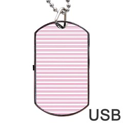 Decorative Line Pattern Dog Tag Usb Flash (two Sides) by Valentinaart